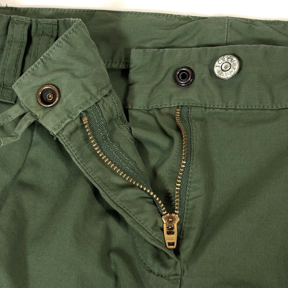 J Crew Weathered Olive Green City Fit Broken In Chino Classic Twill Shorts Sz 10 - Picture 11 of 11